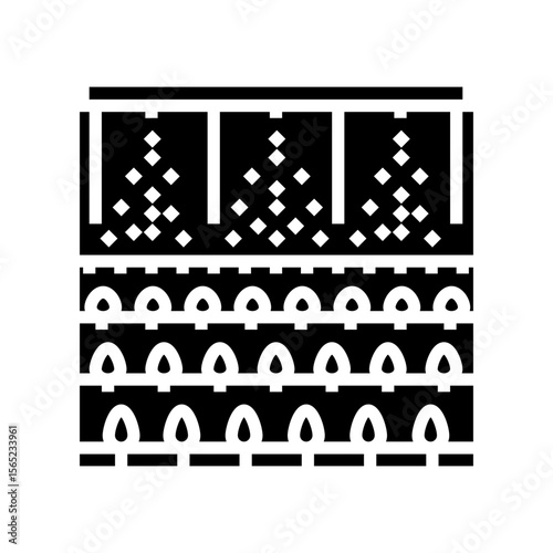 chemicals being sprayed crops glyph icon vector illustration