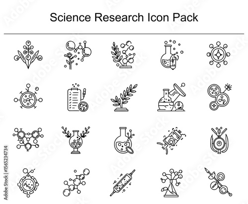 Science Research Icon Pack