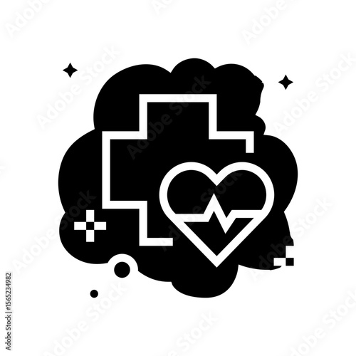 perfect health dream glyph icon vector illustration