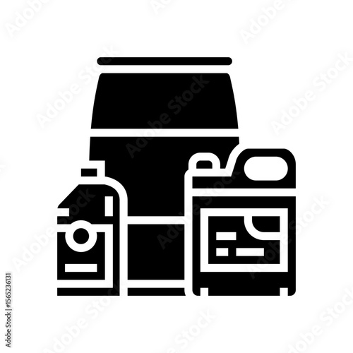 pesticide containers glyph icon vector illustration