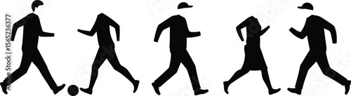 Illustration of Minimalist vector design of senior citizens active by a world-class graphic designer. black and white,  no text, minimalist, abstract, clean white bac