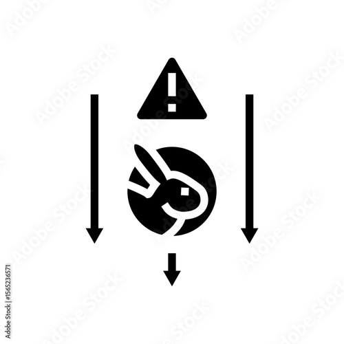 pesticide exposure wildlife glyph icon vector illustration