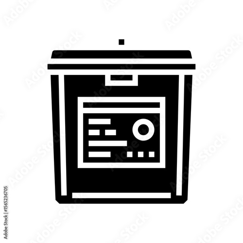 pharmaceutical waste disposal glyph icon vector illustration