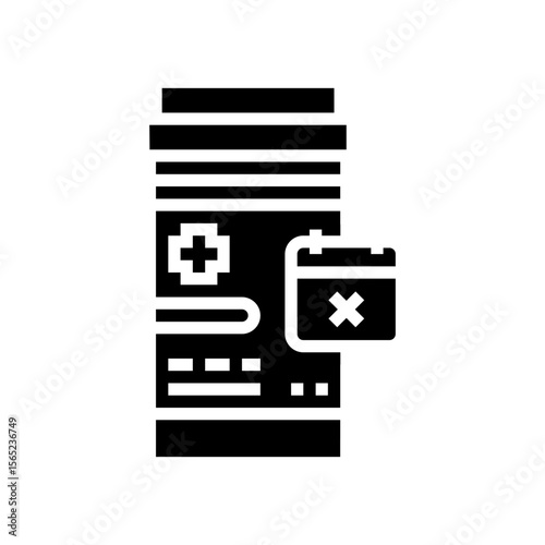 expired medicine bottles glyph icon vector illustration
