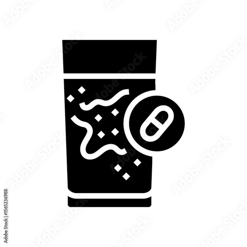 antibiotics drinking water glyph icon vector illustration