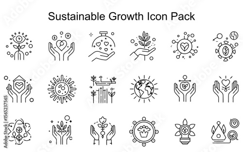 Sustainable Growth Icon Pack