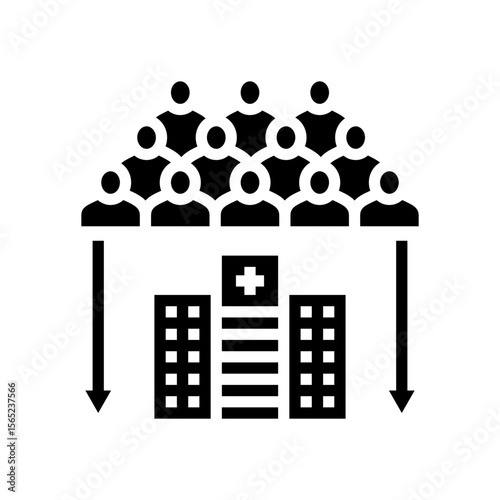 healthcare strain glyph icon vector illustration