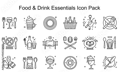 Food & Drink Essentials Icon Set