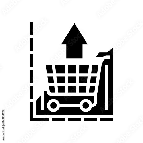 increased food demand glyph icon vector illustration