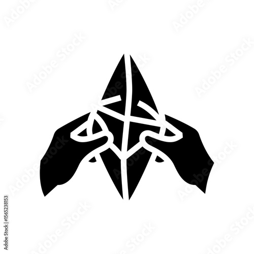 empty wallet glyph icon vector illustration