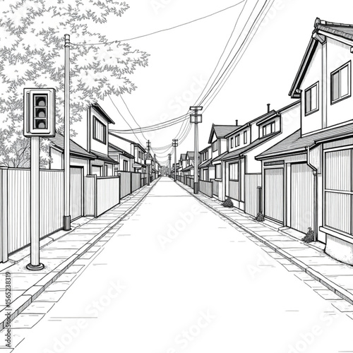 Ai genarate street black and white