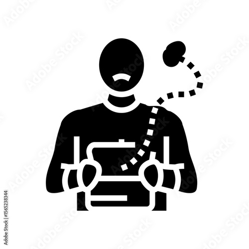 child empty lunchbox glyph icon vector illustration