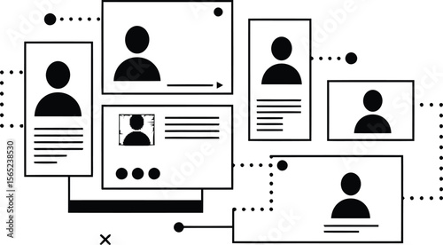 Minimalist Vector Video Conference