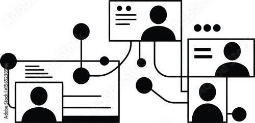 Minimalist Vector Video Conference Call