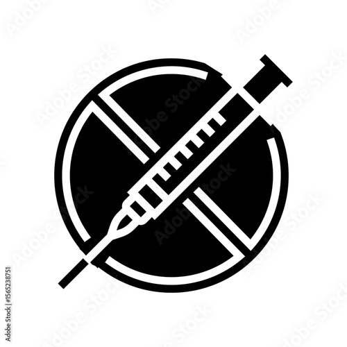 no access healthcare glyph icon vector illustration