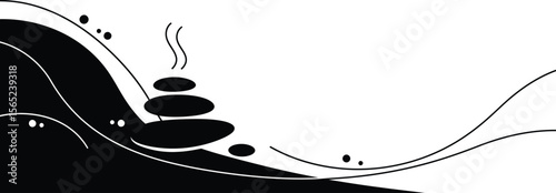 Minimalist Spa Relaxation Vector