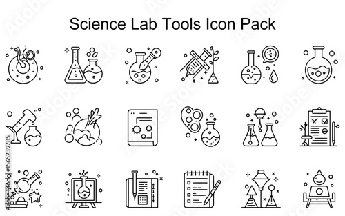 Science Lab Tools Icon Pack