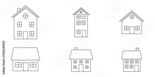 Web home icon for apps and websites. Collection home icons. House symbol, Simple monochrome house icon set, Web Home Icons Pack House Icon Set eps 10