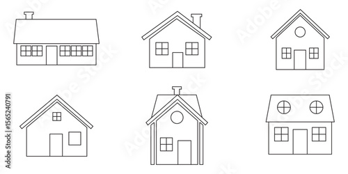 Web home icon for apps and websites. Collection home icons. House symbol, Simple monochrome house icon set, Web Home Icons Pack House Icon Set eps 10