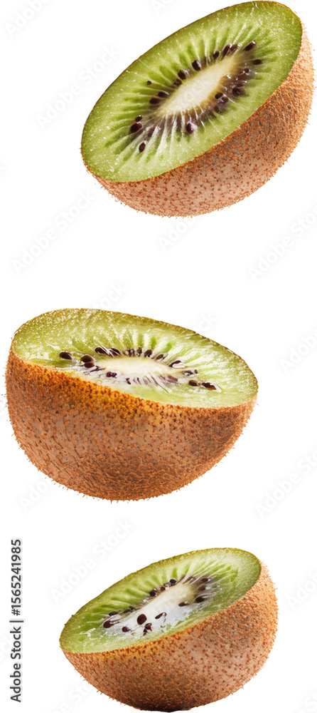 Fototapeta premium kiwi fruit falling 