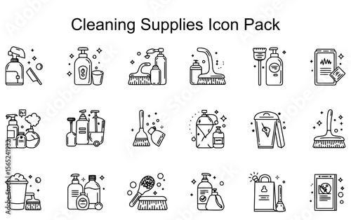Cleaning Supplies Icon Pack
