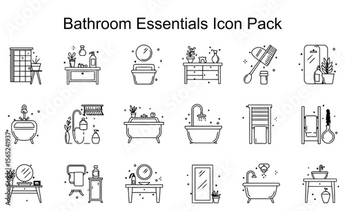 Bathroom Essentials Icon Pack