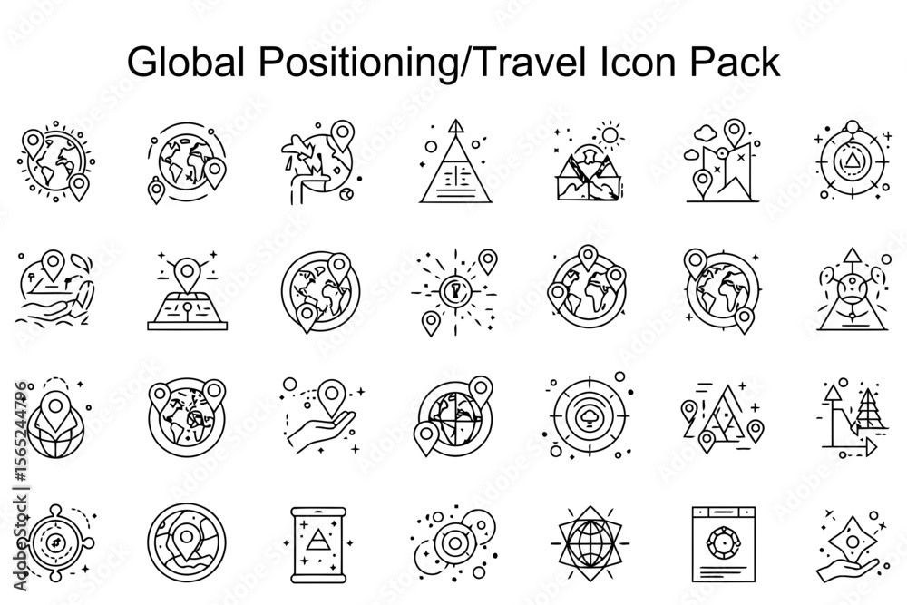 Fototapeta premium Global Positioning/Travel Icon Pack