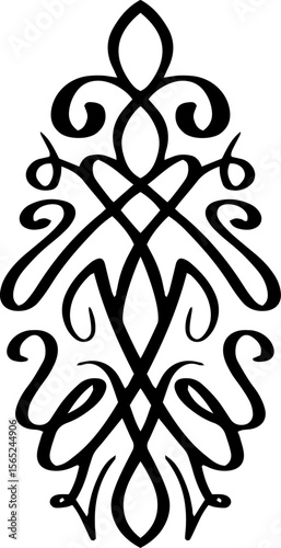 Abstract calligraphic vintage design element