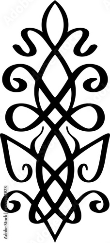 Abstract calligraphic vintage design element
