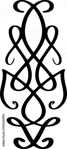 Abstract calligraphic vintage design element