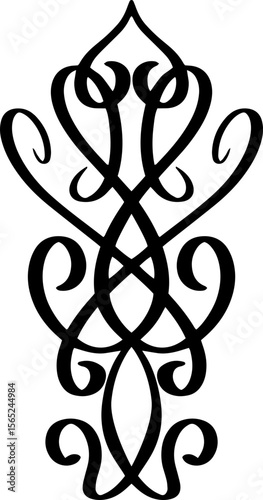 Abstract calligraphic vintage design element