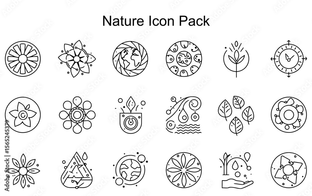 Obraz premium Nature Icon Pack