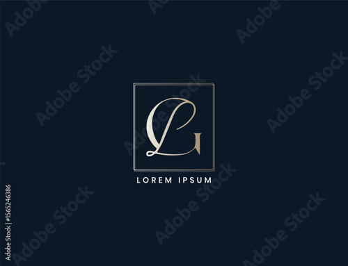 Gl letter logo design, Lg typography corporate business, gl initials