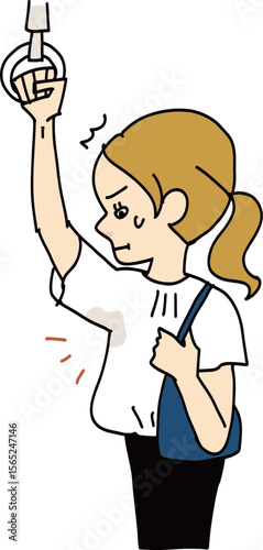 腕を上げた時に気づいた脇汗が気になる