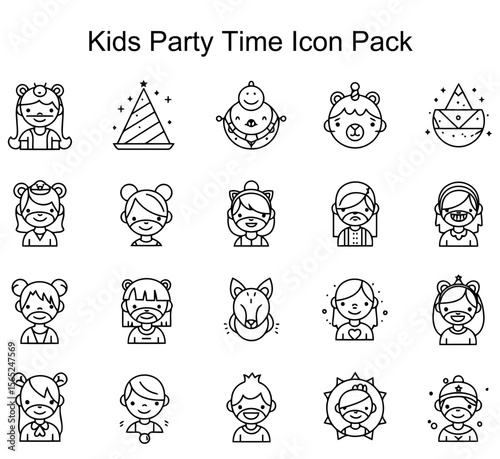 Kids Party Time Icon Pack