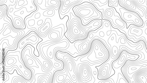 Topographic map contours, White wave paper curved reliefs abstract background, World map Template. Stock vector Vector geographic contour map. Seamless Topographic Lines, Vintage outdoors style.