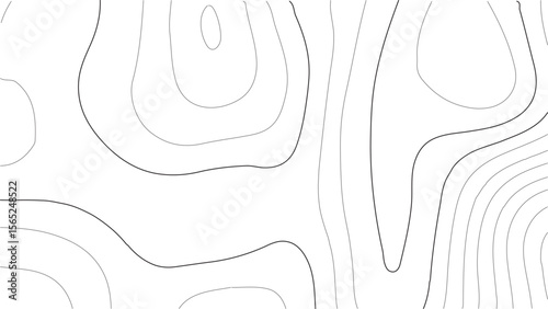 Topographic map contours, White wave paper curved reliefs abstract background, World map Template. Stock vector Vector geographic contour map. Seamless Topographic Lines, Vintage outdoors style.