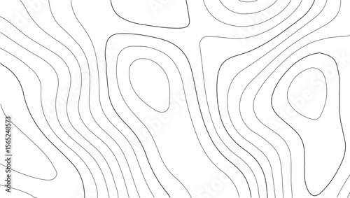 Topographic map contours, White wave paper curved reliefs abstract background, World map Template. Stock vector Vector geographic contour map. Seamless Topographic Lines, Vintage outdoors style.