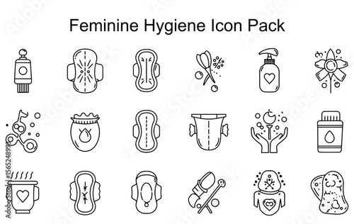 Feminine Hygiene Icon Pack