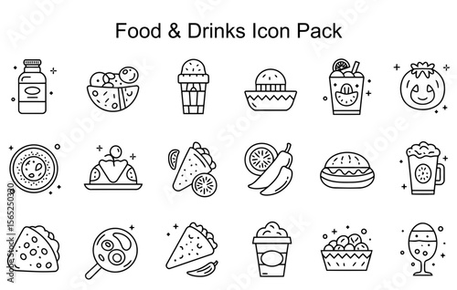 Food & Drinks Icon Set