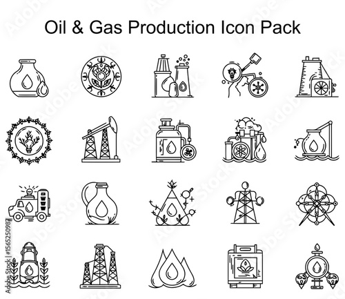 Oil & Gas Production Icon Pack