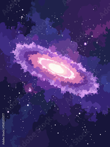 Dark Matter Halo visualized as glowing purple cloud surrounding galaxies with invisible structure hints