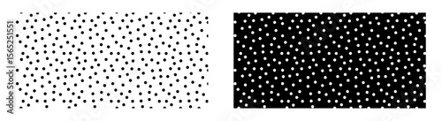 Background with monochrome dotted texture. Polka dot pattern template vector dots pattern
