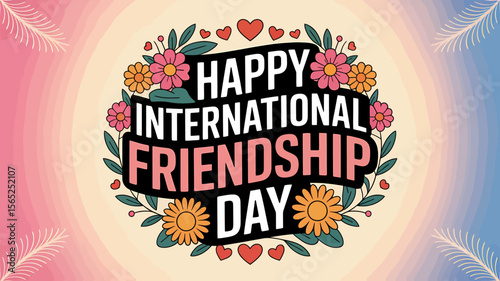 A Festive Digital Illustration Celebrating International Friendship Day