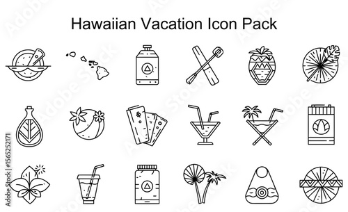 Hawaiian Vacation Icon Pack