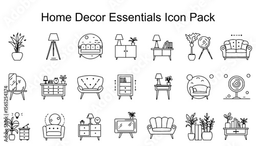 Home Decor Essentials Icon Pack