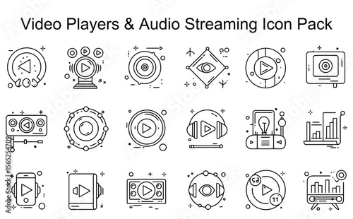 Video Players & Audio Streaming Icons
