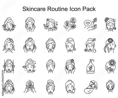 Skincare Routine Icon Pack