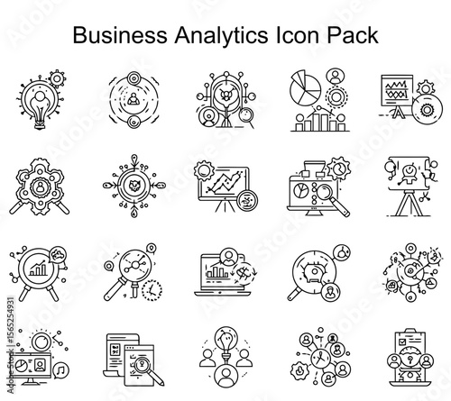 Business Analytics � Strategy & Data Icons