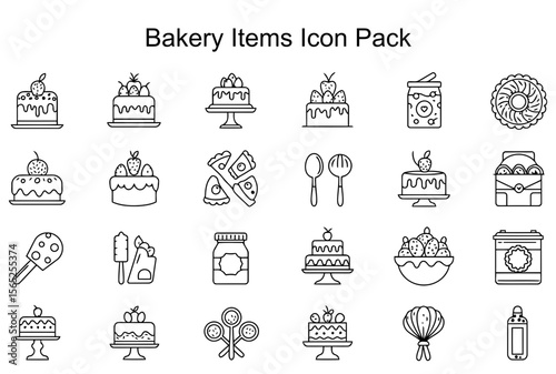 Bakery Items Icon Pack